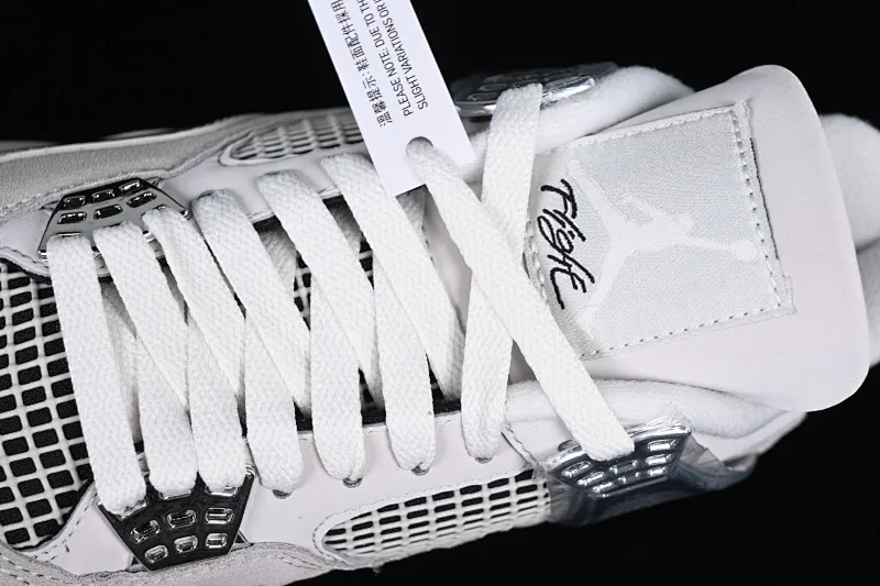 All categories Air Jordan Jordan series basketball shoes Air Jordan 4 OG version Air Jordan 4 Retro "Frozen Moments" AJ4 Joe 4 electroplated silver AQ9129-001